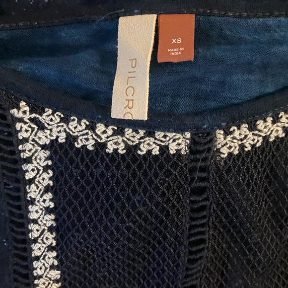 Anthropologie Pilcro Orchid Embroidered Blouse - Picture 7 of 7